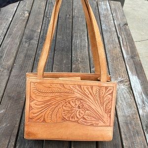 American West Tan Leather Handbag